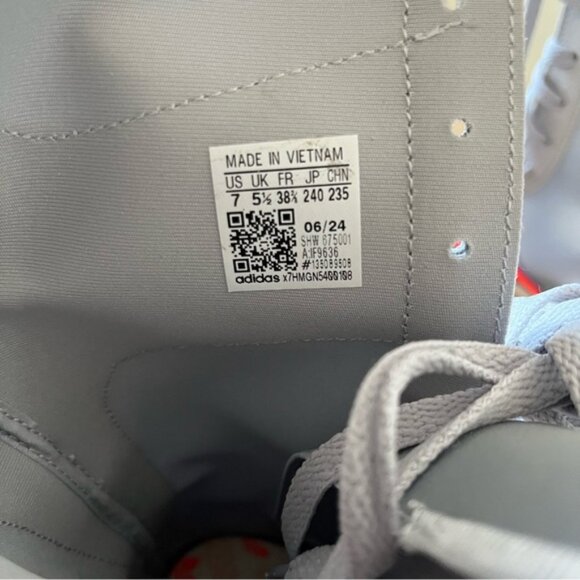 ADIDAS  Japan Vh Sneaker Boots - Silver/Solar Orange/Grey Size 7 - Picture 13 of 16
